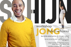 flyer workshop/masterclass voor theaterproductie SCHIJN